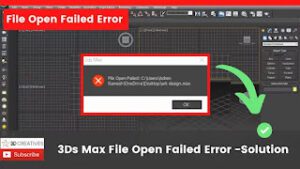 3dsmax file open failed error solution hindi
