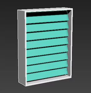 Bathroom window louvers 3D Model - Downloads